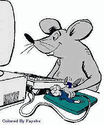 A Mouse playing with the Mousepad..